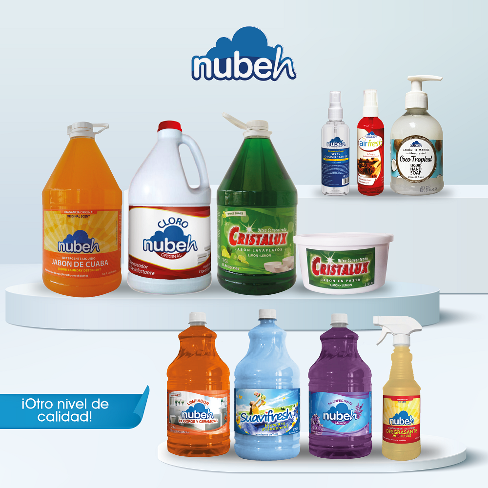 44 Nubeh Spray Desinfectante (Alcohol al 70%) 4 Oz. (Caja 24 Uds.) - Nubeh
